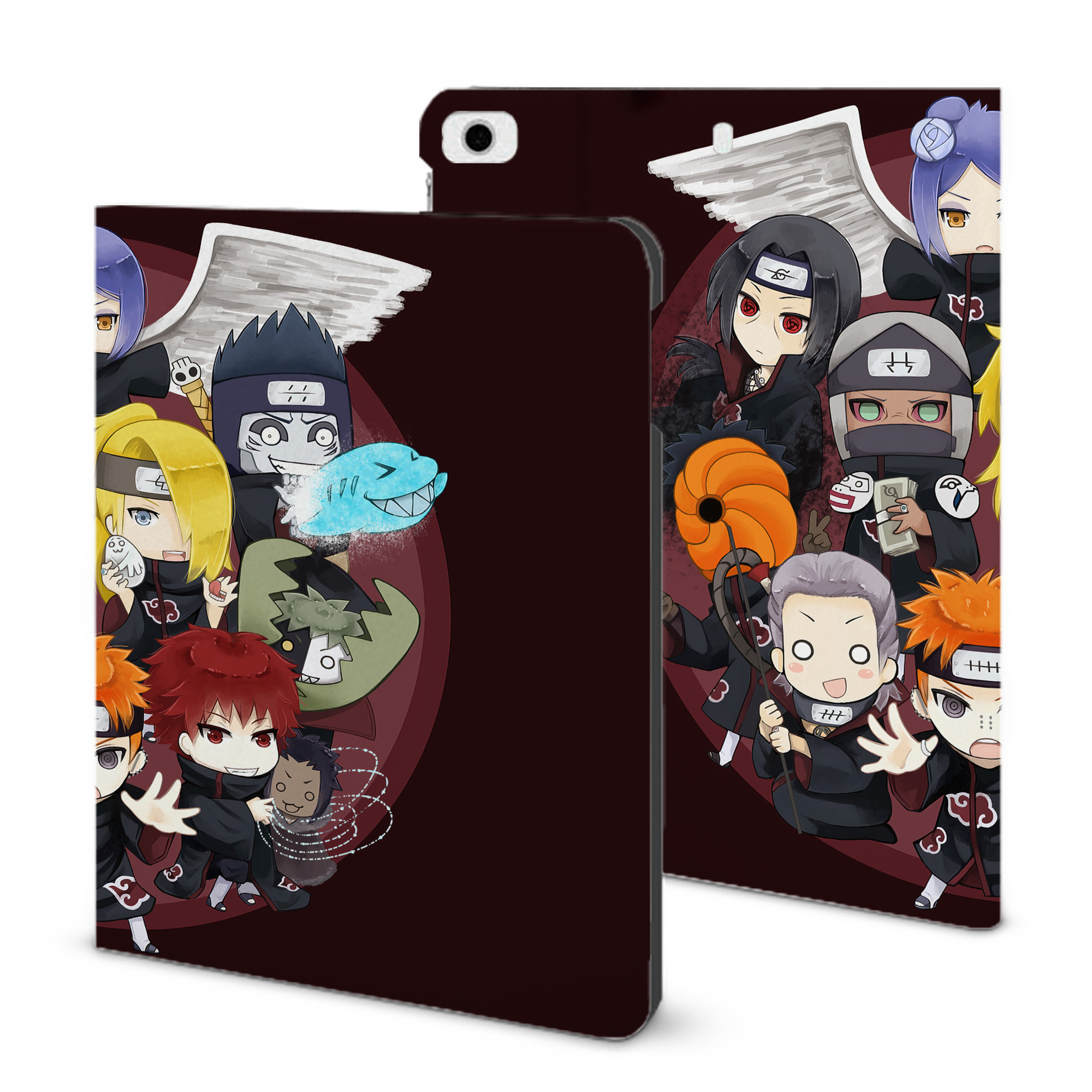 （画像用） NARUTO -ナルト- NARUTO -ナルト- 疾風伝 IPad ケース ブック型 PUレザー TPU 耐衝撃 軽量 薄型 ペン収納なし 全面保護 IPad 各モデル対応